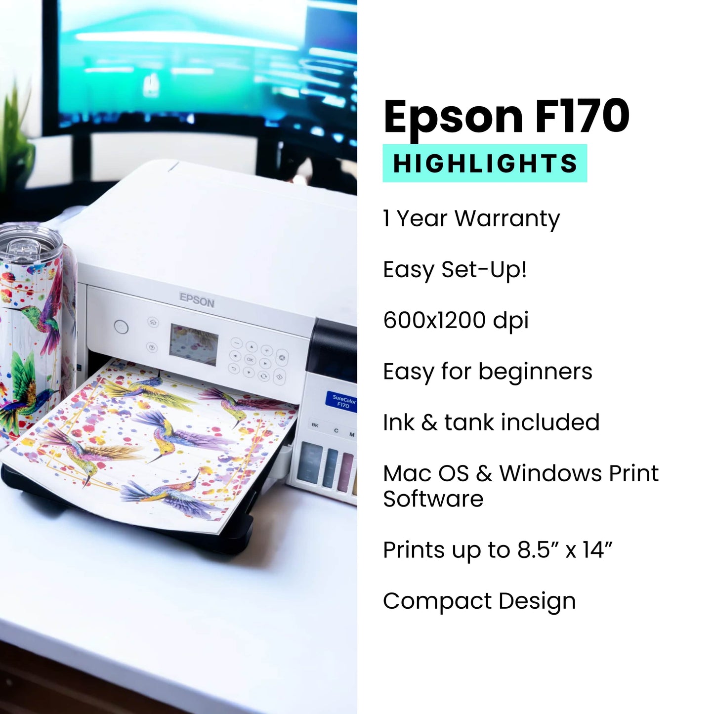 Epson® F170 Printer & Cookbook