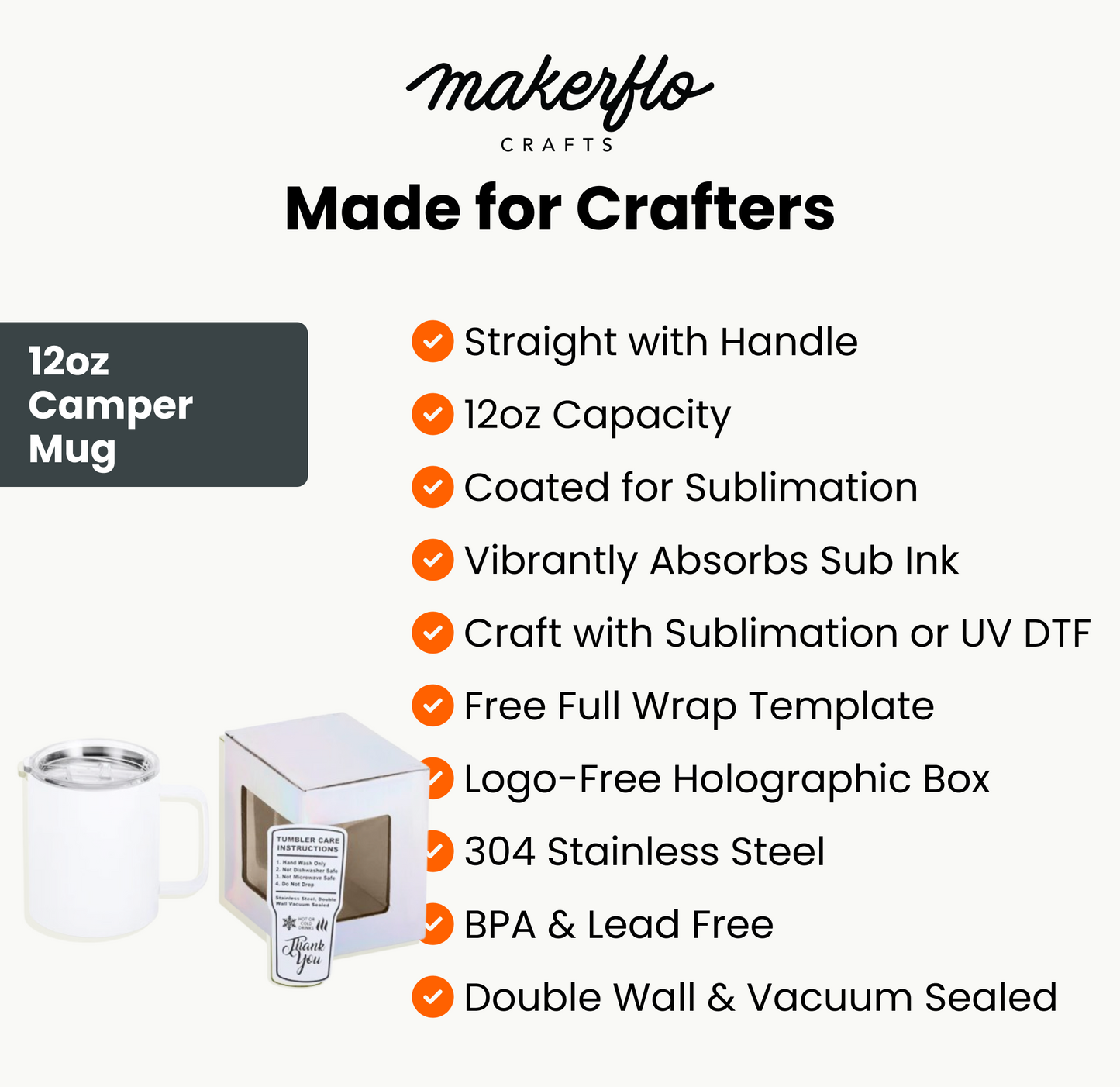 12oz Sublimation Camper Mug