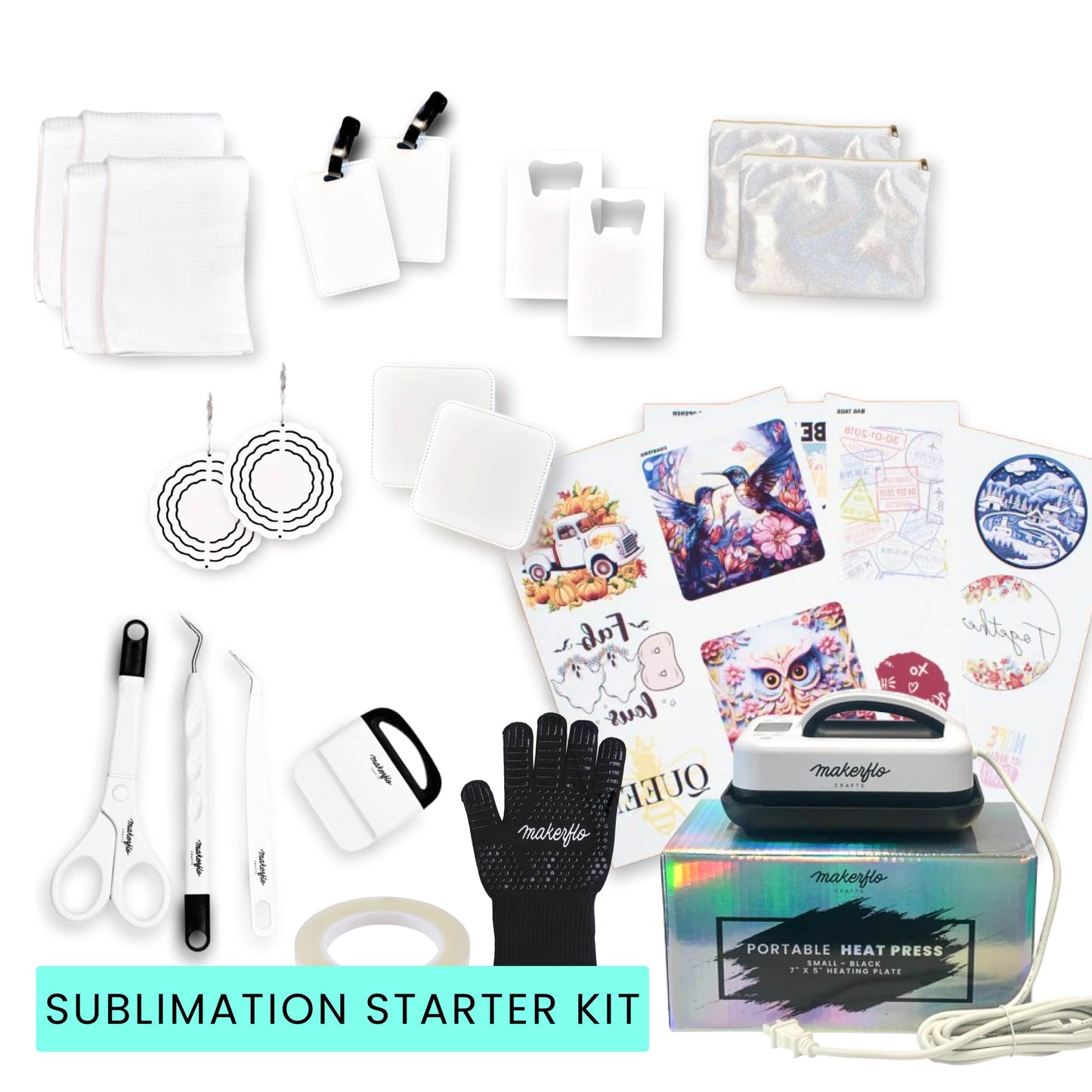 Sublimation Mini Starter Kit & Heat Press