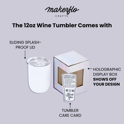 12oz Sublimation Wine Tumbler
